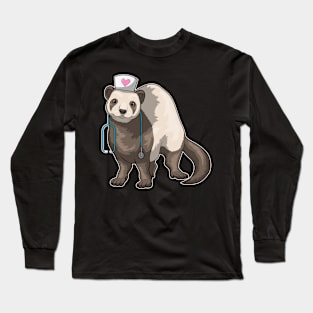 Ferret Nurse Stethoscope Long Sleeve T-Shirt